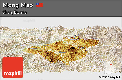 Physical Panoramic Map of Mong Mao, lighten