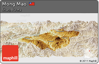 Physical Panoramic Map of Mong Mao, lighten