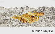 Physical Panoramic Map of Mong Mao, lighten, semi-desaturated