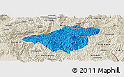 Political Panoramic Map of Mong Mao, shaded relief outside