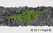 Satellite Panoramic Map of Mong Mao, desaturated