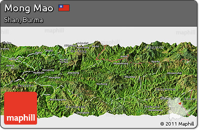 Satellite Panoramic Map of Mong Mao