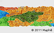 Satellite Panoramic Map of Mong Mao, political outside