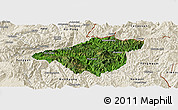 Satellite Panoramic Map of Mong Mao, shaded relief outside