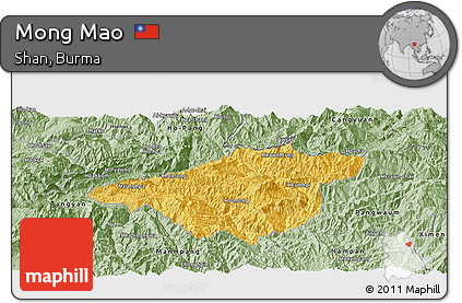 Savanna Style Panoramic Map of Mong Mao