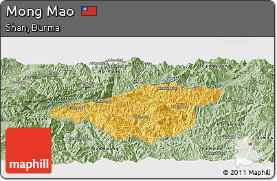 Savanna Style Panoramic Map of Mong Mao