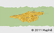 Savanna Style Panoramic Map of Mong Mao, single color outside