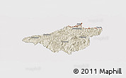 Shaded Relief Panoramic Map of Mong Mao, cropped outside