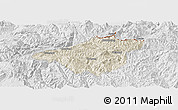 Shaded Relief Panoramic Map of Mong Mao, lighten, desaturated