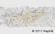 Shaded Relief Panoramic Map of Mong Mao, lighten, semi-desaturated