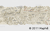 Shaded Relief Panoramic Map of Mong Mao