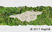 Shaded Relief Panoramic Map of Mong Mao, satellite outside