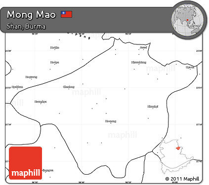 Blank Simple Map of Mong Mao