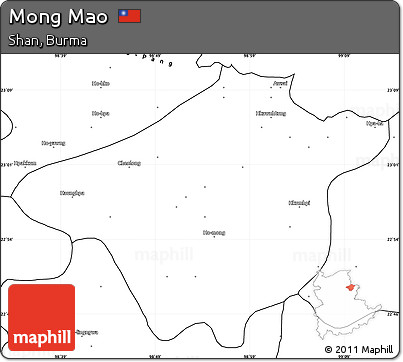 Blank Simple Map of Mong Mao