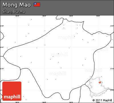 Blank Simple Map of Mong Mao, no labels