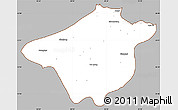 Gray Simple Map of Mong Mao, cropped outside