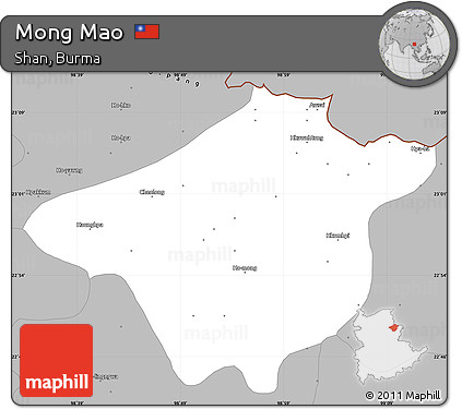 Gray Simple Map of Mong Mao
