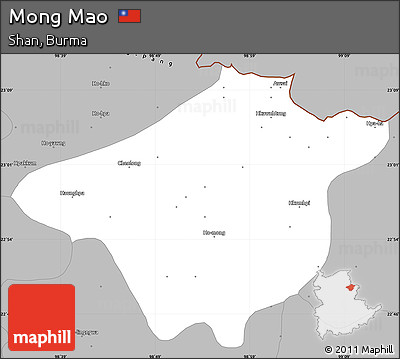 Gray Simple Map of Mong Mao