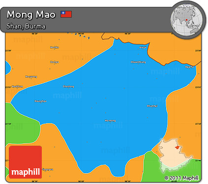 Political Simple Map of Mong Mao
