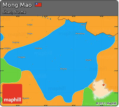Political Simple Map of Mong Mao