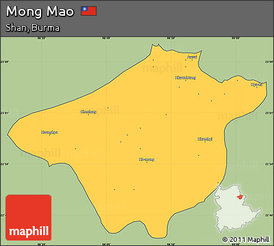 Savanna Style Simple Map of Mong Mao, cropped outside
