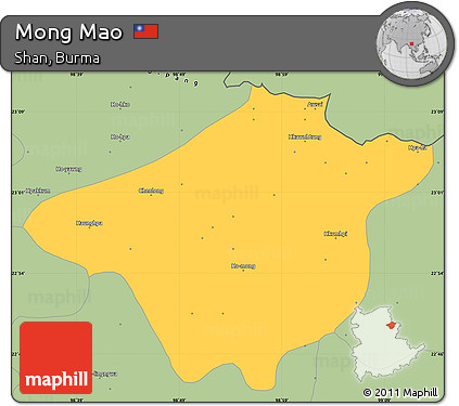 Savanna Style Simple Map of Mong Mao