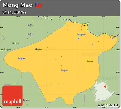 Savanna Style Simple Map of Mong Mao