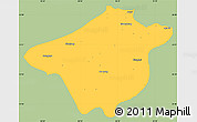 Savanna Style Simple Map of Mong Mao, single color outside
