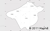 Silver Style Simple Map of Mong Mao, cropped outside
