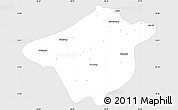 Silver Style Simple Map of Mong Mao, single color outside