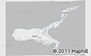 Gray 3D Map of Mong Mit, single color outside