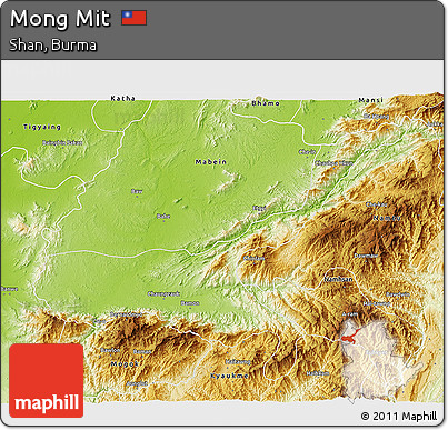 Physical 3D Map of Mong Mit