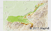 Physical 3D Map of Mong Mit, lighten