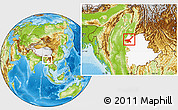 Physical Location Map of Mong Mit, highlighted parent region