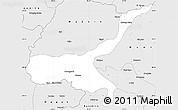 Silver Style Simple Map of Mong Mit