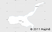 Silver Style Simple Map of Mong Mit, single color outside