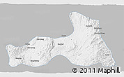 Gray 3D Map of Mong Nai, single color outside