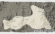 Shaded Relief 3D Map of Mong Nai, darken
