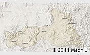Shaded Relief 3D Map of Mong Nai, lighten