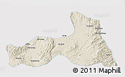 Shaded Relief 3D Map of Mong Nai, single color outside