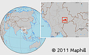 Gray Location Map of Mong Nai