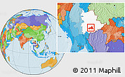 Political Location Map of Mong Nai, highlighted parent region