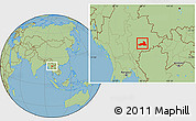 Savanna Style Location Map of Mong Nai