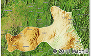 Physical Map of Mong Nai, satellite outside