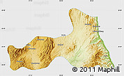 Physical Map of Mong Nai, single color outside