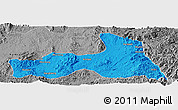 Political Panoramic Map of Mong Nai, desaturated