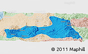 Political Panoramic Map of Mong Nai, lighten