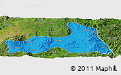 Political Panoramic Map of Mong Nai, satellite outside