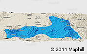 Political Panoramic Map of Mong Nai, shaded relief outside