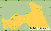 Savanna Style Simple Map of Mong Nai, single color outside